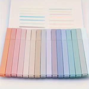 15-osaline tekstimarkerite komplekt pastellsetes toonides