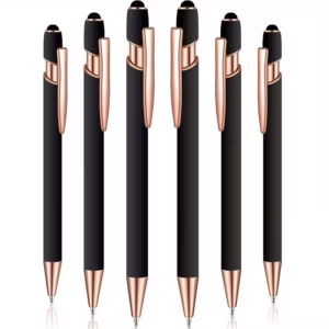 6-osaline mustade pastakate komplekt rose gold detailidega, nuti otsaga